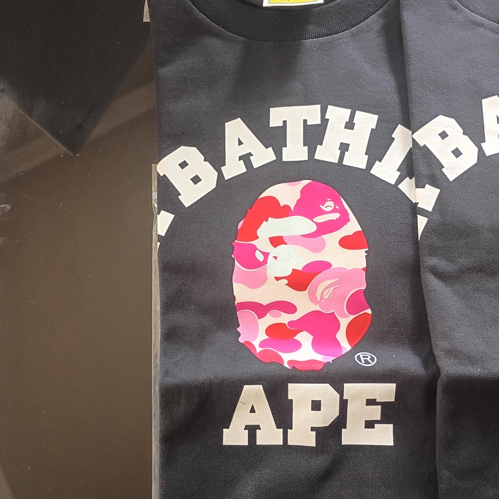 A Bathing Ape Pink Camo Design T-Shirt